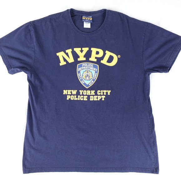 NYPD Shirt Adult XL 100% Cotton Official New York Police Department Tee - Picture 1 of 7